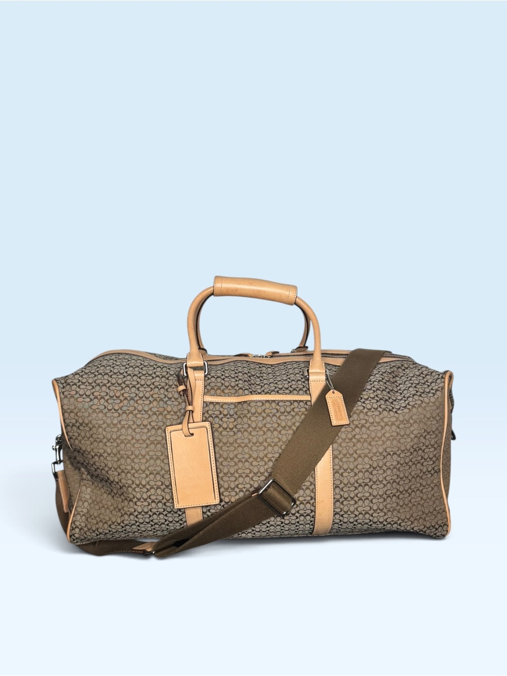 VINTAGE COACH XL TRANSATLANTIC SIGNATURE TRAVEL DUFFLE BAG